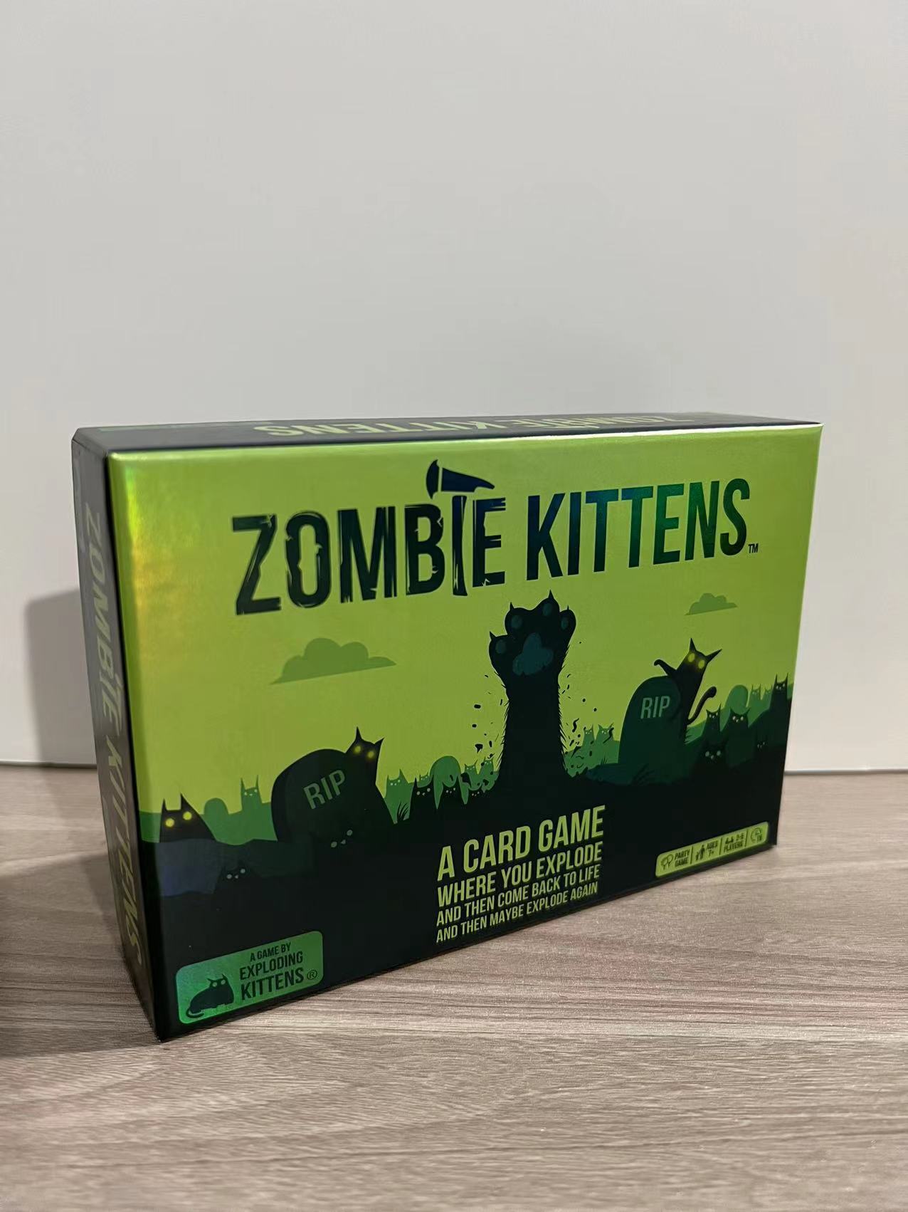 包邮Zombie Kittens英文僵尸猫家庭聚会亲子游戏卡片承认排队游戏-图0