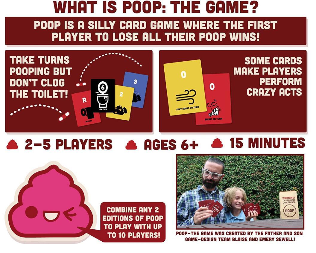 包邮Breaking Games Poop: The Game英文版打破游戏便便桌游卡牌-图1