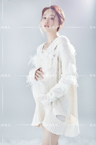 Small frescoes for pregnant women Photo clothing white bag body Slim Pregnancy Mommy Art Writing Photos of Pregnant Woman Photography Clothing