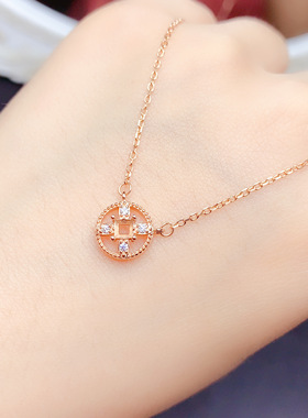 925银三色吊坠空托正方形