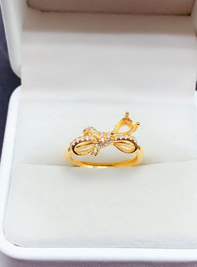 925银三色吊坠空托水滴形