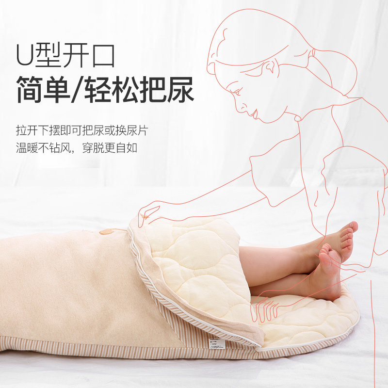南极人婴儿童秋冬神器宝宝防踢被 艾因宝母婴睡袋/防踢被