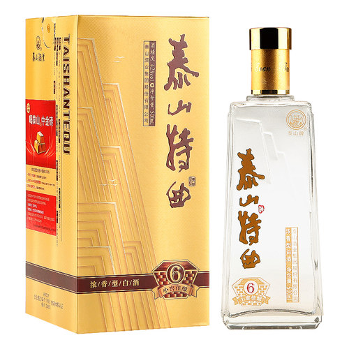 泰山牌泰山特曲 42度浓香型白酒小窖佳酿6 整箱500mL*6瓶 - 图1