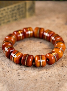 藏式老料牦牛骨手链男士手串回流