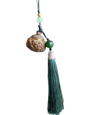 绿檀木中式香囊包挂吊坠手机车挂