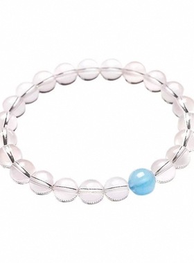 露丝同款手链女单圈透明手串海蓝