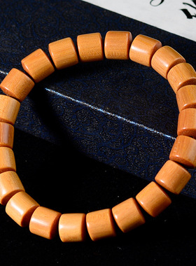 绿檀檀香木花梨木血檀原木小桶珠