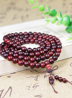 非洲小叶紫檀木文玩佛珠108颗念