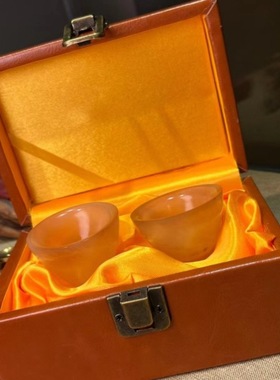 藏式藏地天然0羊角真品酒杯茶杯