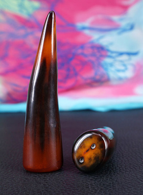 藏式天然西藏牦牛红牛牛角尖牛角