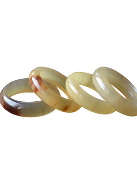 藏式西藏老料牦牛角戒指指环扣防