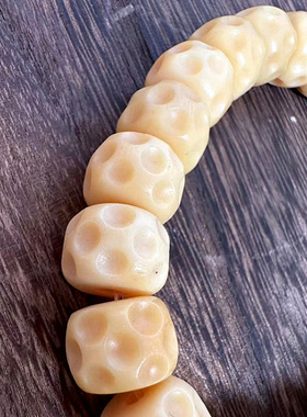 骆驼骨手串老料雕刻星球陨石坑手