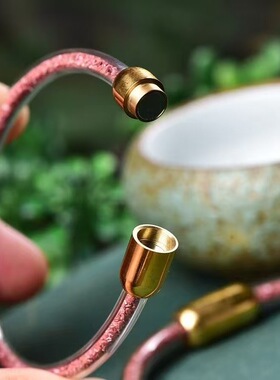 原矿朱砂新中式软管手链本命年紫