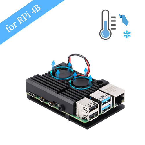 树莓派4b主板外壳RaspberryPi4 b型盒子4b/4代铝合金散热壳子配件 - 图1