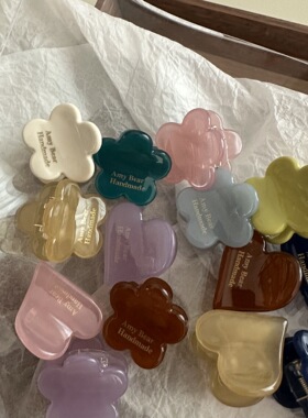 发夹韩版花朵爱心小号抓夹