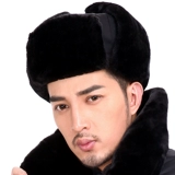 Весна и осенняя и зимняя безопасность хлопковые шапки мужская универсальная утолщенная плюс холодная антиоткрыть против пожилой шляпы северо -востока хлопковой шляпы Шляпа