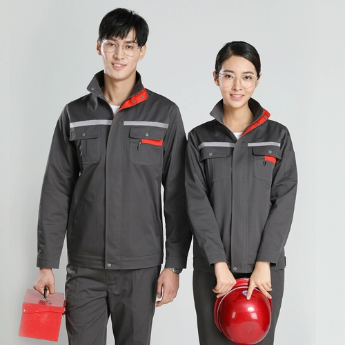 鸿赫 Мужской хлопковый осенний износостойкий комбинезон