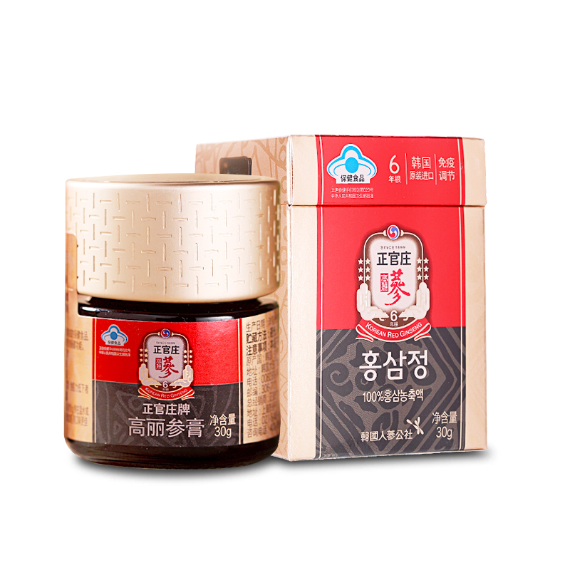 临期韩国正官庄高丽参膏30g/瓶6年根高丽参浓缩膏人参膏冲调饮品