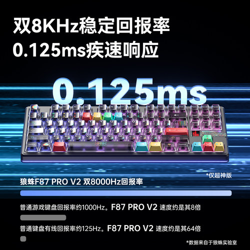 狼蛛F87ProV2机械键盘无线客制化三模电脑游戏电竞专用蓝牙静音 - 图1