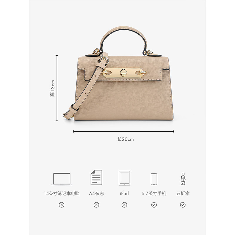 红谷2022新款潮牛皮单肩轻奢手拎包 红谷女士包袋