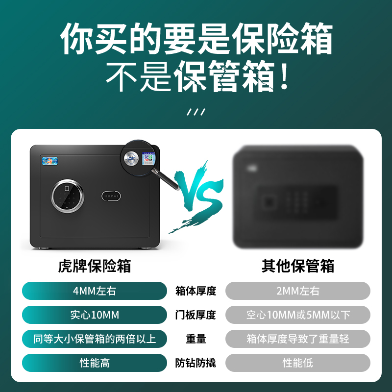 虎牌旗舰店csp安全认证家用保险柜 虎牌保险箱