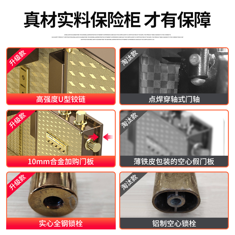 【CSP认证】虎牌新品保险柜家用 60/70/80cm大型智能指纹国标保险箱办公室全钢防盗老CSP认证夹万小型储物柜 - 图1