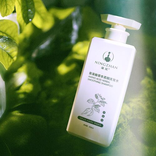 凝绽氨基酸草本柔顺洗发水458ml 植萃配方无硅油安心 - 图0