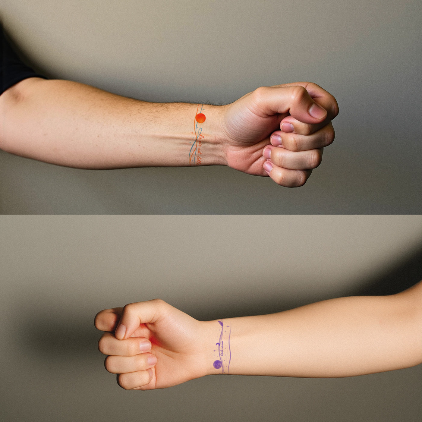 无忧无虑法语手腕彩色纹身贴防水女持久高级感ins风英文可爱文艺,淘宝优惠券,粉丝福利购,淘宝优惠卷