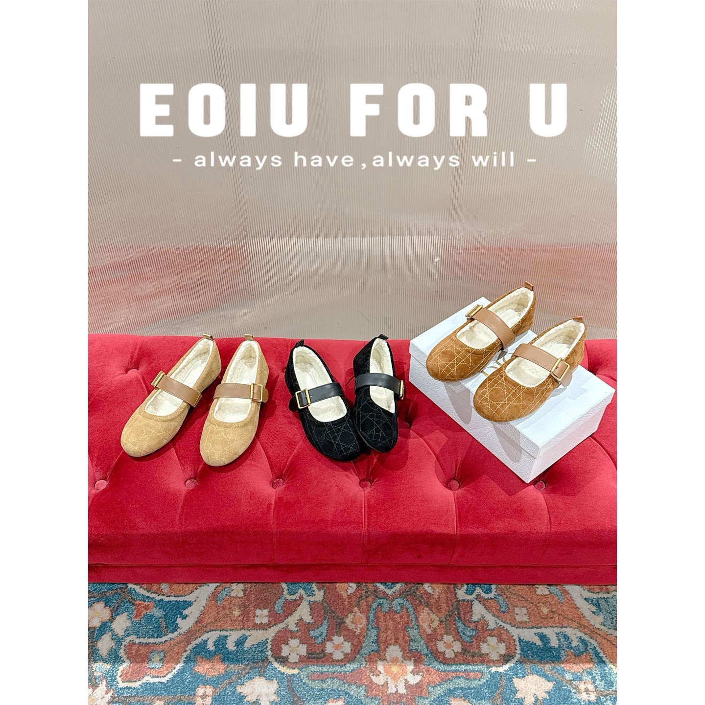 EOIU 11.26 渠道货复古玛丽珍圆头平底一字带法式优雅浅口单鞋女,淘宝优惠券,粉丝福利购,淘宝优惠卷