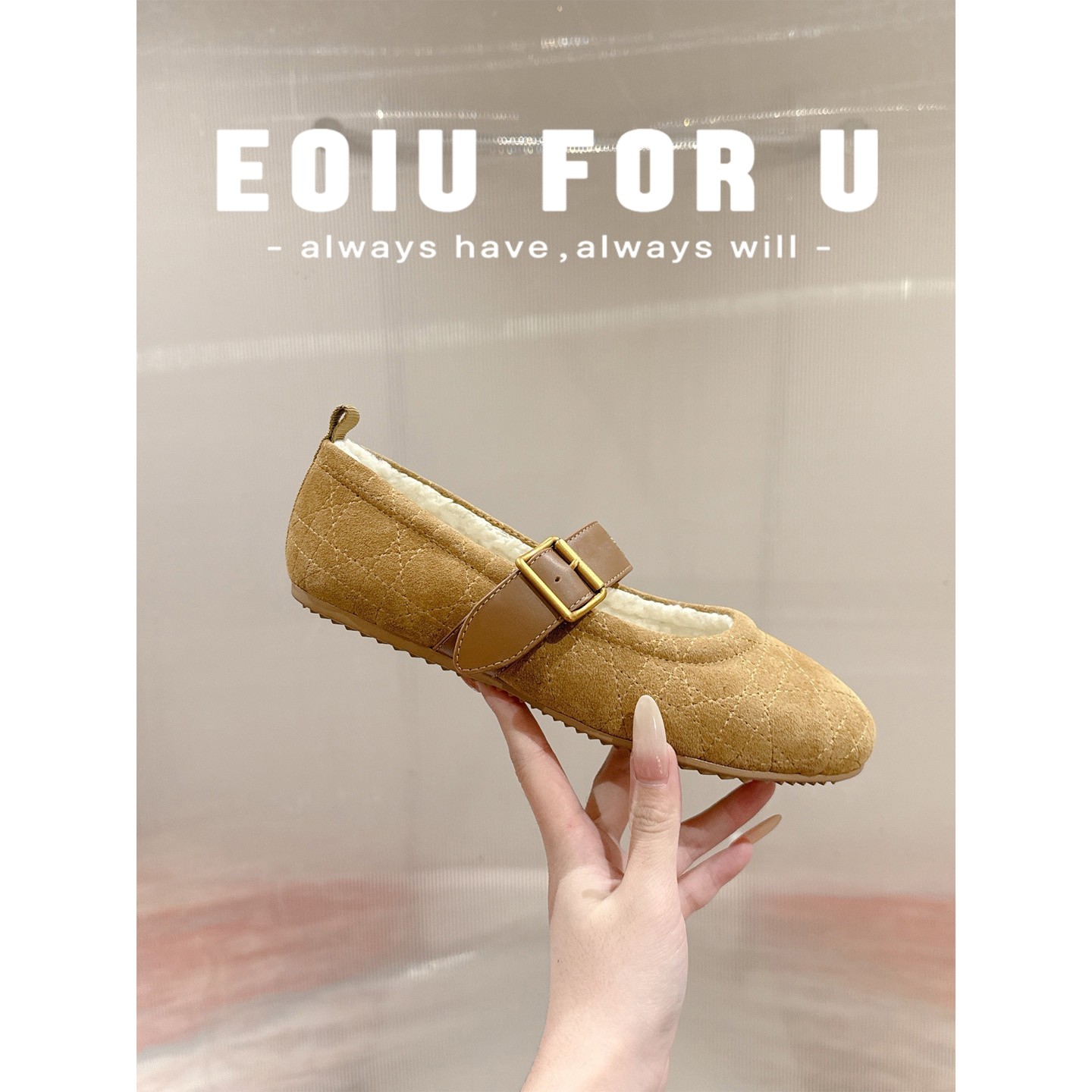 EOIU 11.26 渠道货复古玛丽珍圆头平底一字带法式优雅浅口单鞋女,淘宝优惠券,粉丝福利购,淘宝优惠卷