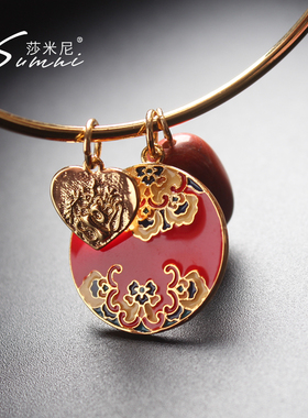 sumni莎米尼新年珐琅滴釉手镯