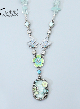莎米尼田园风蝶恋花女项链