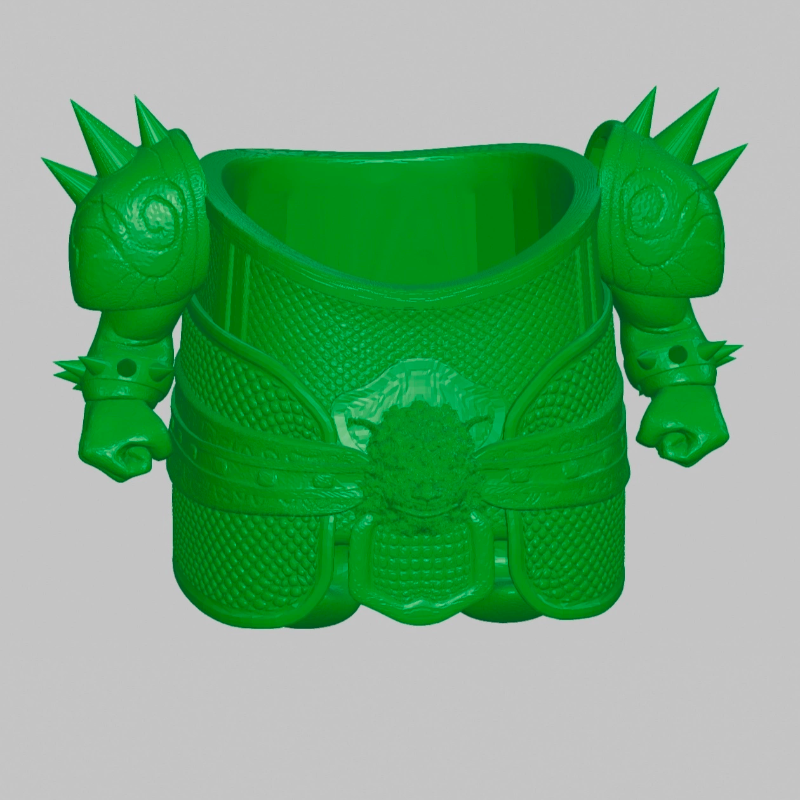 网红盔甲块根盆潮流迷你花盆3d打印桌面绿植芦荟肉肉仙人球盆包邮 - 图3