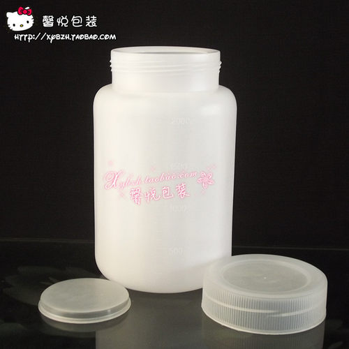 塑料瓶2000ml2L大口瓶带内盖粉末瓶试剂瓶直立桶液体瓶大瓶广口瓶 - 图1