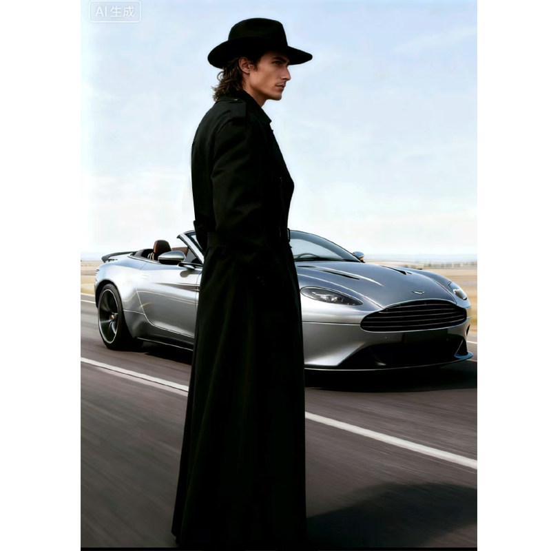 侦探风衣超长款高个子特工元素cosplay加肥加大宽松码外套,淘宝优惠券,粉丝福利购,淘宝优惠卷