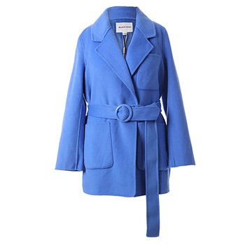 Monsoon double-sided woolen short women's coat spring and autumn small suit collar long-sleeved solid color coat 0883DA224