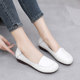 Beef tendon sole slip-on genuine leather soft sole mom's shoes