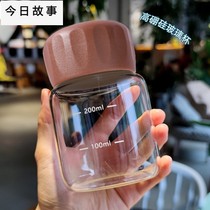 Mini Glass Cups Women Portable Water Glasses Small Cups New 2023 Milk Cup Fat Fat Cup Coffee Cup Soy Milk Cup