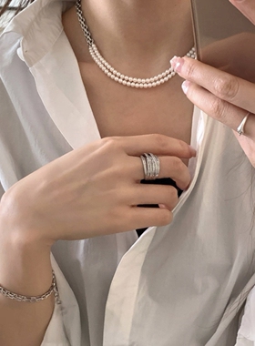 欧美时尚个性闪亮闪钻戒指