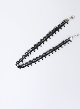 黑色脖链脖子饰品颈链女蕾丝项圈