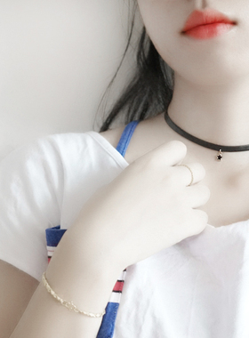 chocker黑色新款锁骨脖子饰品