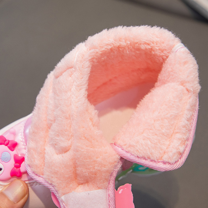 女童雪地靴2025冬季新款库洛米加绒二棉美乐蒂女孩校园棉鞋发光鞋,淘宝优惠券,粉丝福利购,淘宝优惠卷