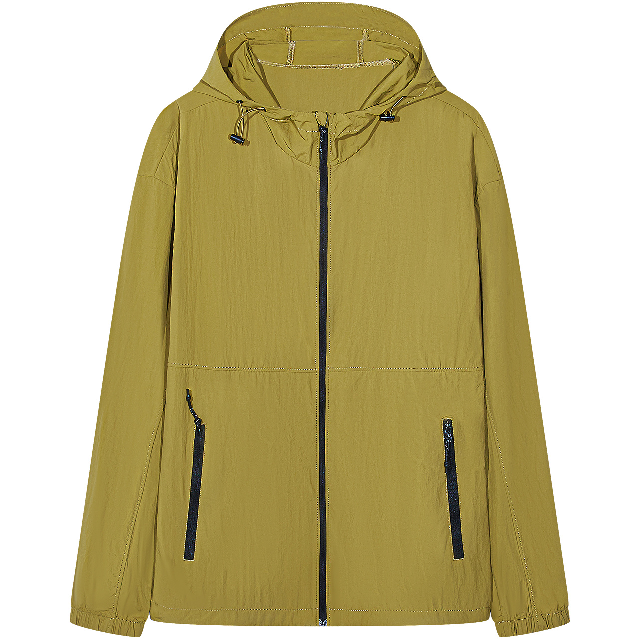 流石男装时尚连帽防晒衣2025年夏季新款男士经典通勤百搭防晒外套 - 图3