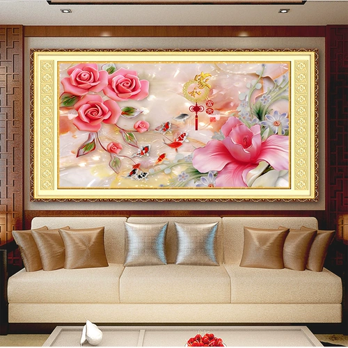 青飞 Главная и Джиутан Роуз Лили Кросс наносит новую гостиную пион цветок kaigui guiju cai line picture