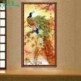 青飞 Точная печатная ткань цветы цветут богатые павлины магнолия бриллиантовая живопись цветовые резьба магнолия цветы, полные бриллиантовых живописи, бесплатная доставка