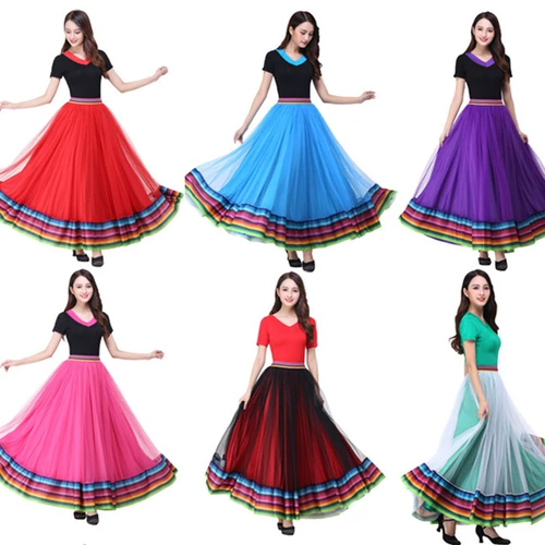 Осенняя этническая летняя длинная юбка, этнический стиль, большой размер