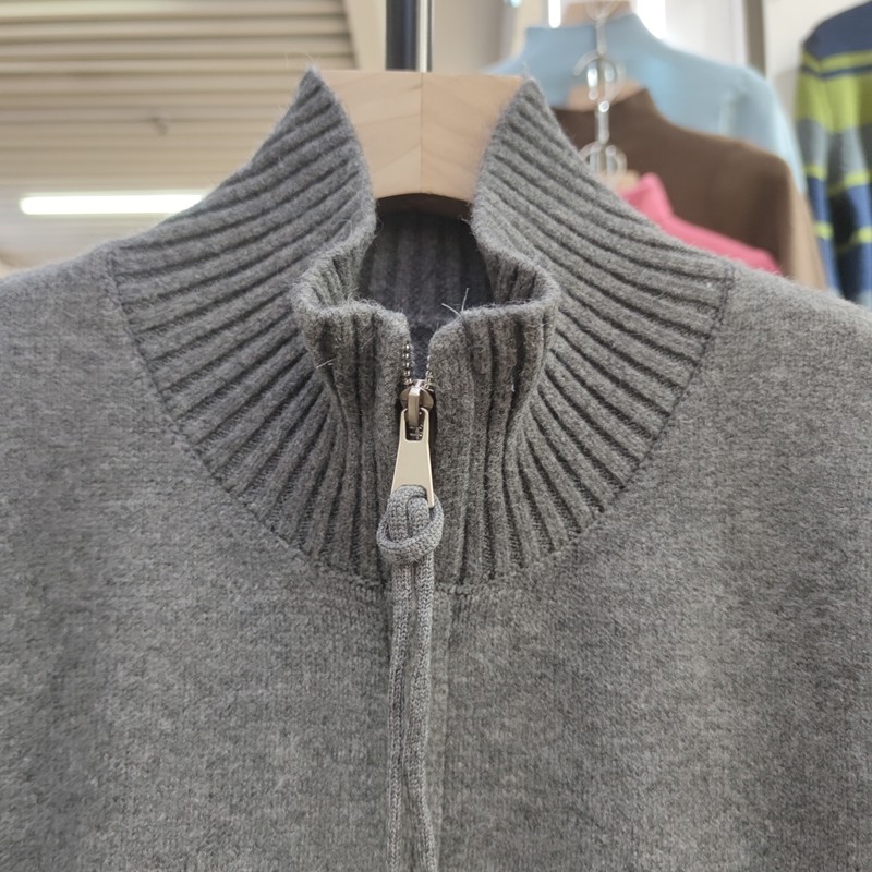 25113早春新款女立领长袖针织衫毛衣开衫外套拉链打底衫短上衣,淘宝优惠券,粉丝福利购,淘宝优惠卷