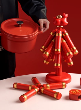 【“垫”定吉祥】爆竹隔热垫摆件