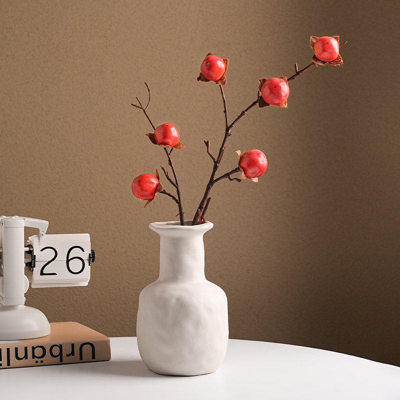 贝汉美柿柿如意仿真柿子树枝素胚花瓶摆件客厅桌面插花装饰品摆设,淘宝优惠券,粉丝福利购,淘宝优惠卷