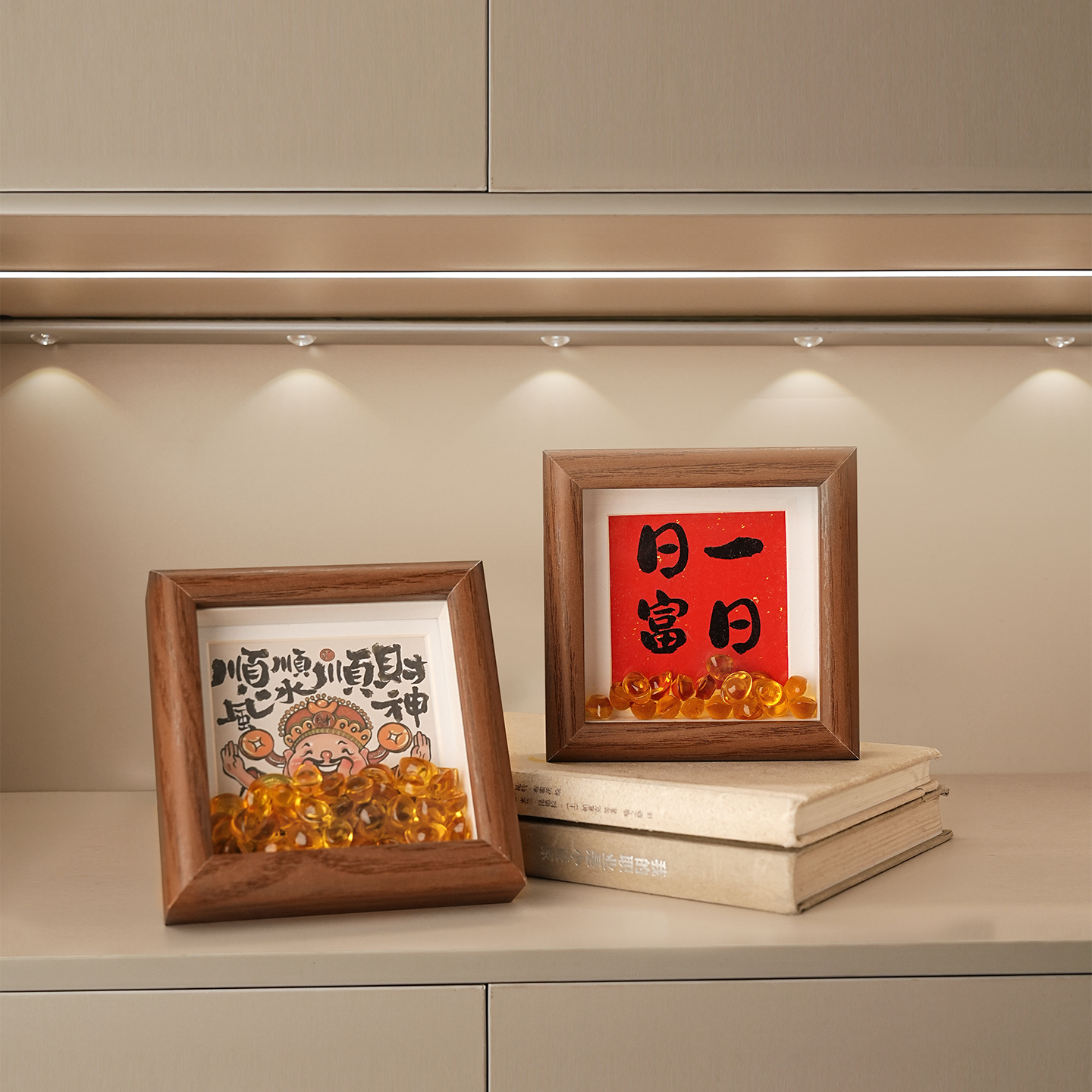 贝汉美新中式招财进宝相框招财摆件客厅电视柜玄关装饰乔迁礼物,淘宝优惠券,粉丝福利购,淘宝优惠卷